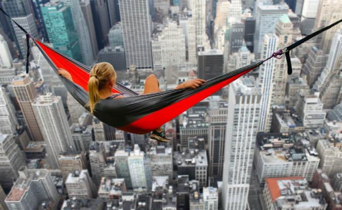 hammock with acity view