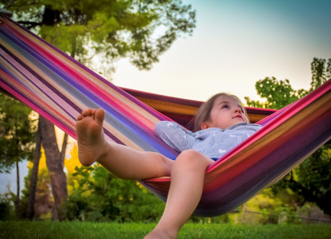 kid on a hammock